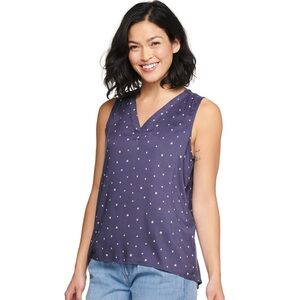 Sonoma V Neck Floral Tank Top Large